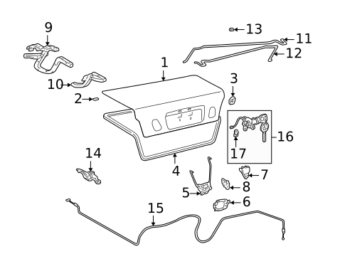 Lid & Components for 2001 Lexus IS300 #0