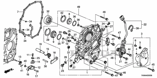 AT Left Side Cover for 2010 Honda Fit #0