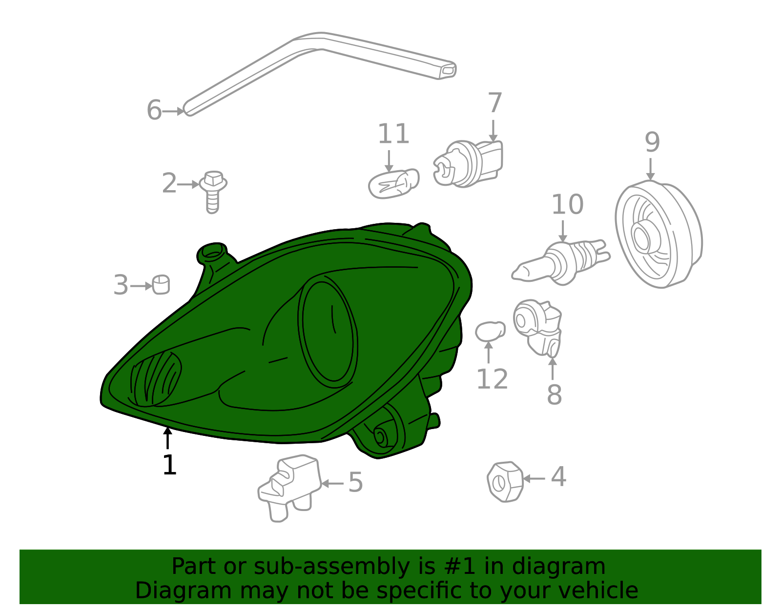 81130-17170 - Genuine Toyota 2000-2002 MR2 Headlight Headlamp