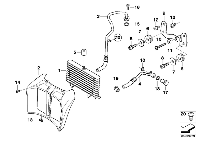 17217728347 - : Air Duct, Oil Cooler for BMW-Motorrad Image