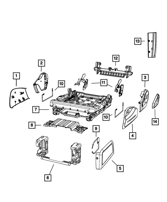 « 68004282AA – Interior Trim : Support, Extérieur pour Mopar Image »