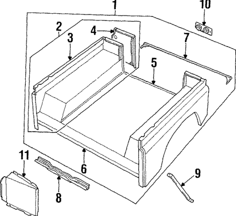 Rear Body for 1997 Land Rover Defender 90 #0