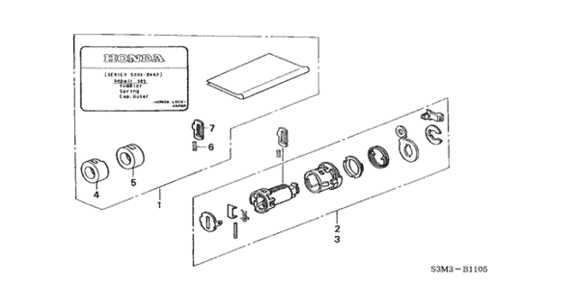 Key Cylinder Kit for 2001 Acura CL #0