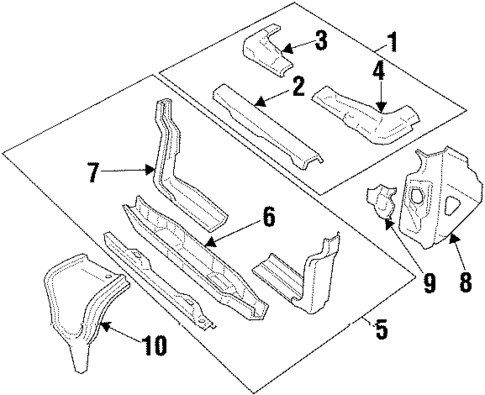 Radiator Support for 1995 Chevrolet Beretta #0