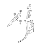 B PILLAR UPPER TRIM - PANEL 1DX51BD1AB