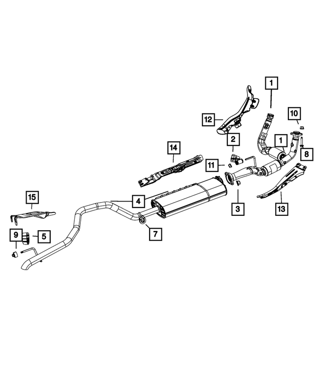 52124345AB - Exhaust: Exhaust Pipe And Converter for Mopar Image image