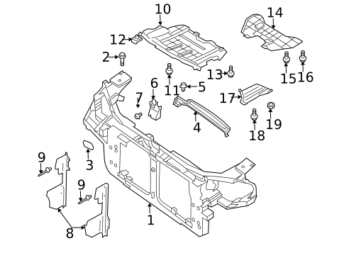 Radiator Support for 2006 INFINITI FX35 #0
