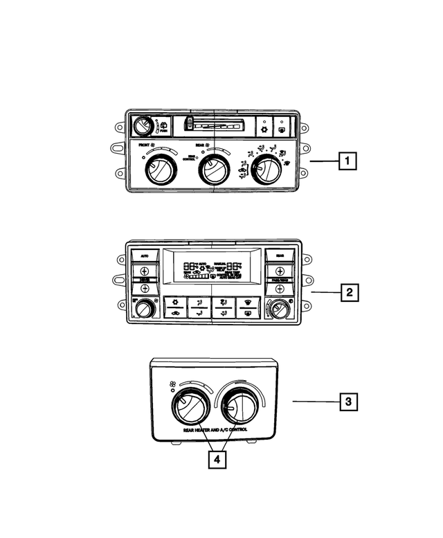 55057280AF - Air Conditioners and Heaters: A/c And Heater Control for Mopar Image