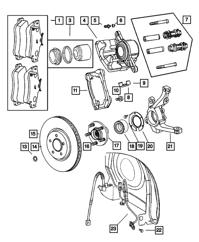 5086364AB - Brakes: Disc Brake Pad Kit for Mopar Image