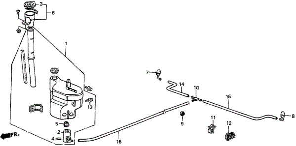 Windshield Washer (SI) for 1986 Honda Prelude #0