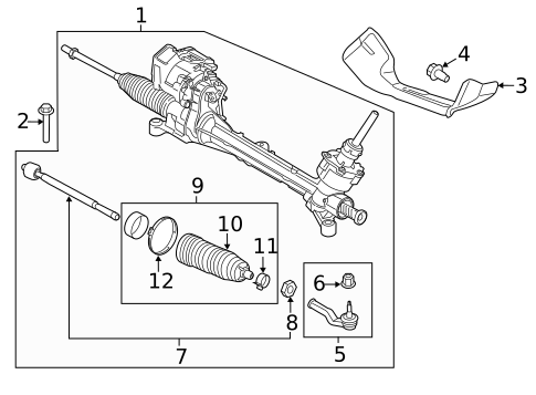 Steering Gear & Linkage for 2016 Lincoln MKC #0