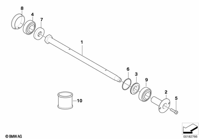 33177711332 - Rear Axle, Rear-Wheel Drive, Suspension: Swinging Fork Pivot -  for BMW-Motorrad Image image
