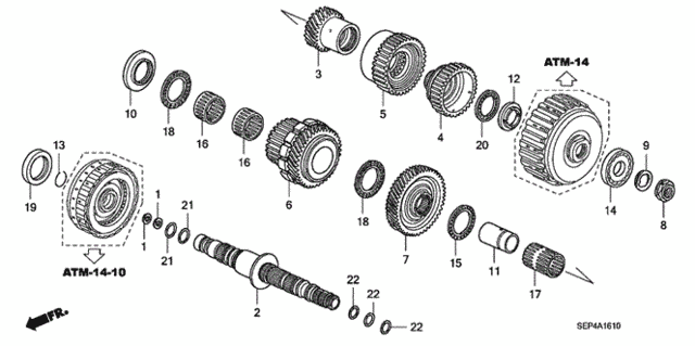 AT Secondary Shaft ('07) for 2007 Acura TL #0