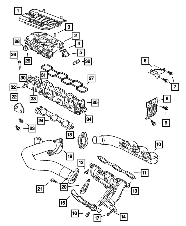 4591822AI - Engine 3.5L Six Cylinder: Intake Manifold Plenum for Mopar Image
