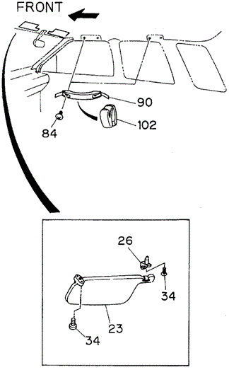Sunvisor - Assist Grip for 1997 Honda Passport #0