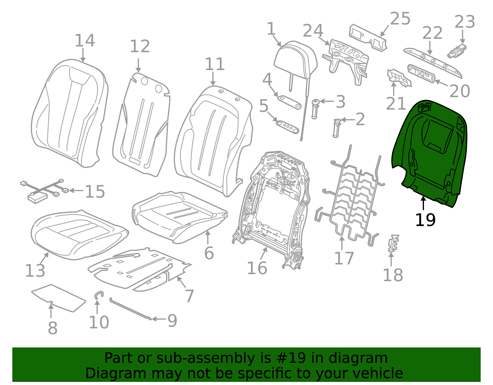 Seat Back Panel - BMW (52-10-5-A56-010)