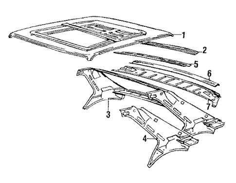 Roof for 1988 BMW 535i #0