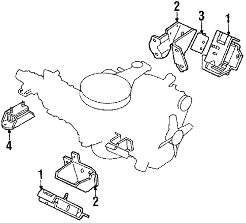 Engine Mounting for 1990 Isuzu Pickup #0