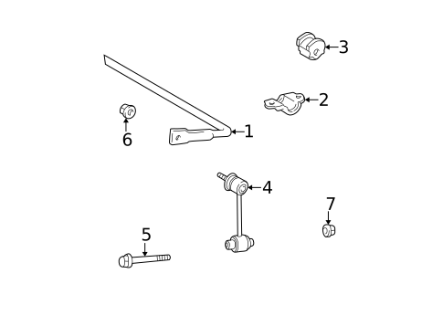 Stabilizer Bar & Components for 2003 Lexus GS300 #1
