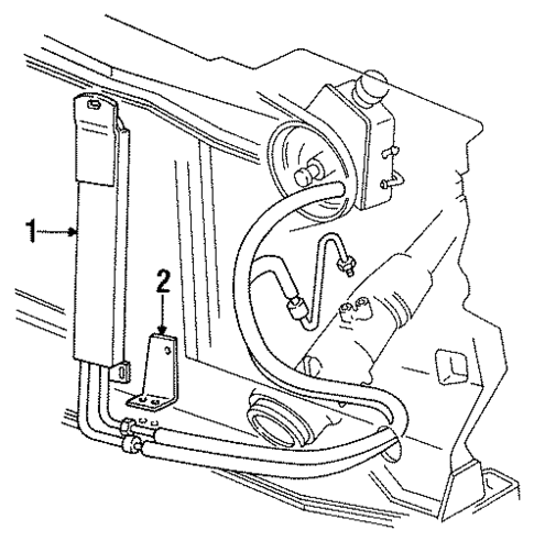 Power Steering Oil Cooler for 1995 GMC Suburban C1500 #0
