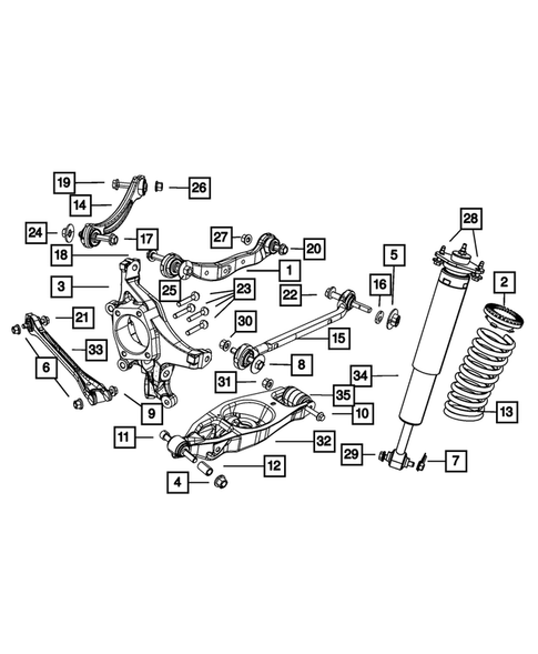 Rear Suspension and Cradle for 2008 Chrysler Pacifica #0