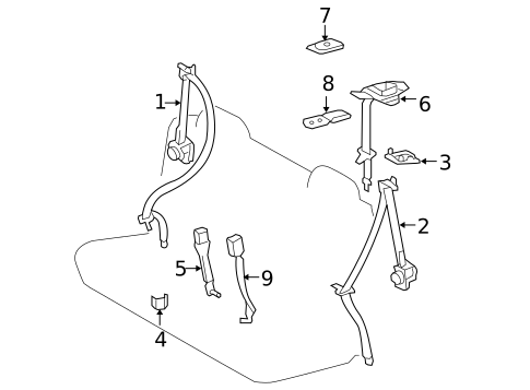 Seat Belt for 2007 Toyota RAV4 #0