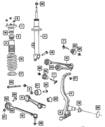 68101332AA - Front Suspension: Washer for Mopar Image