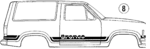 E4TZ9820000HR - Body: Stripe Tape for Ford: Bronco II Image