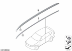 51137295814 - Vehicle Trim: Roof Railing, Right for BMW Image