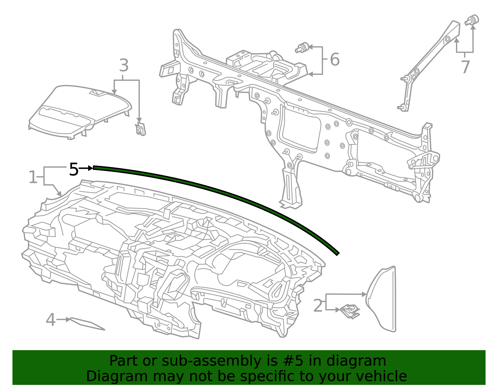 2019-2025 Acura RDX Dashboard Panel Seal 77466-TJB-A00 | OEM Parts Online