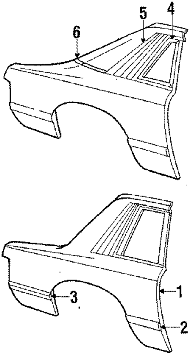 E7ZZ6627840A - Body: Quarter Panel for Ford: Mustang Image