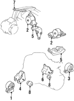 1232174060 - Engine: Rear Bracket for Toyota: Camry, Celica Image