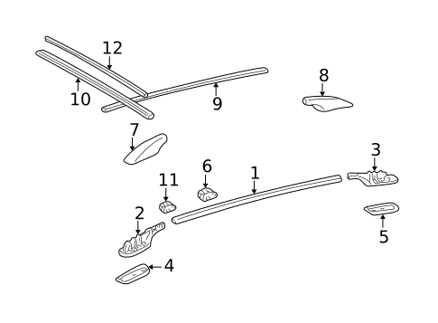 Luggage Carrier for 2001 Toyota Sienna #0