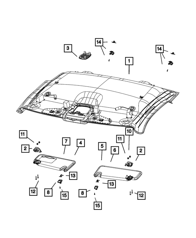 6KB85BD1AB - Interior Trim: Headliner for Mopar Image image