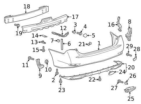 Bumper & Components - Rear for 2015 Lexus GS350 #0