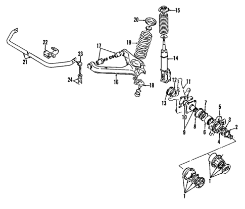 Front Suspension for 1997 Suzuki Sidekick | World OEM Parts Subaru
