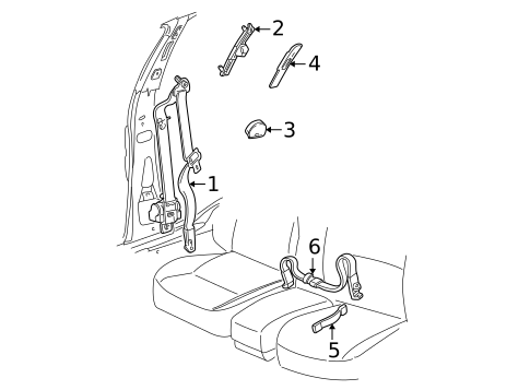 Front Seat Belts for 2004 Mercury Sable #0
