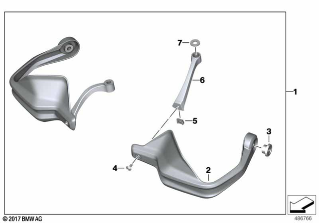 77322465274 - Protection: Set Of Hand Protectors for BMW-Motorrad Image