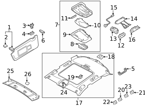 Interior Trim - Roof for 2017 Audi A4 allroad #0