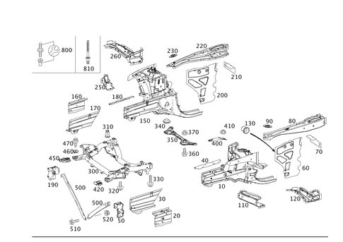 Wheelhouse, Front Subframe for 2015 Mercedes-Benz E550 #0