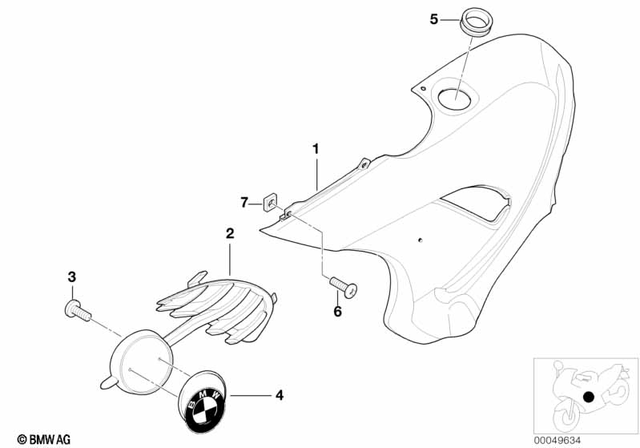 46637652672 - Frame and Mounting Parts: Grid with Plaque Support, Right - Genarbt for BMW-Motorrad Image