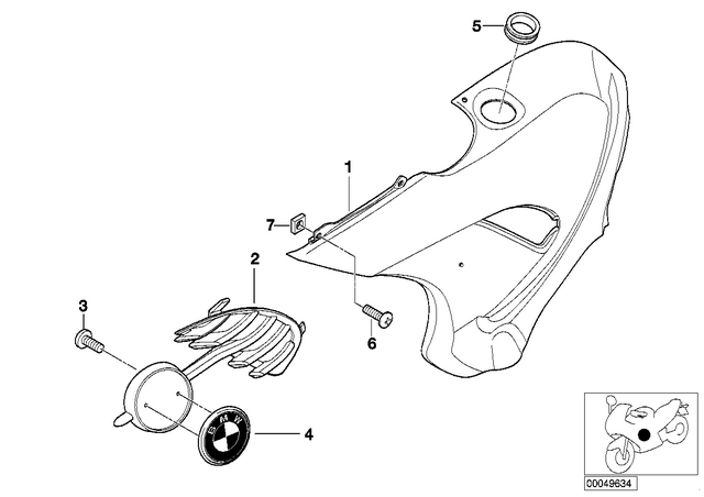 46637652671 - : Grid With Plaque Support, Left - Genarbt for BMW-Motorrad Image