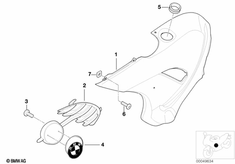 Motorcycle Trim Section, Windshield for 2001 BMW-Motorrad F 650 GS #2