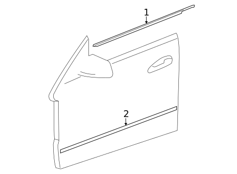 Exterior Trim - Door for 2014 Mercedes-Benz E350 #0