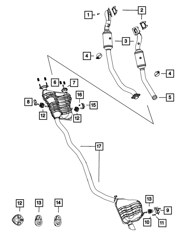 68072213AD - Exhaust: Exhaust Extension Pipe, Right Side for Mopar Image image
