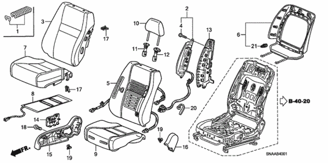 Front Seat (R.) (1) for 2009 Honda Civic #0