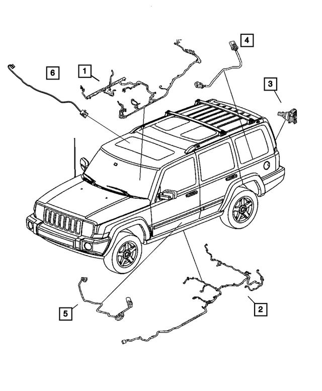 5174217AA - Body Sheet Metal Except Doors: Sunroof Wiring for Mopar Image image