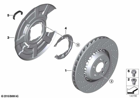 Rear Wheel Brake / Brake Disc for 2006 BMW M5 #0