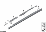 51777371889 - Vehicle Trim: Rocker Panel Trim, Primed, Left for BMW: 328i, 328iX, 330iX, 335iX, 340iX Image image