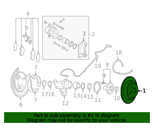 1990-2008 Subaru Disc Brake Rotor Rear 26700FE080 | Valley Subaru Parts